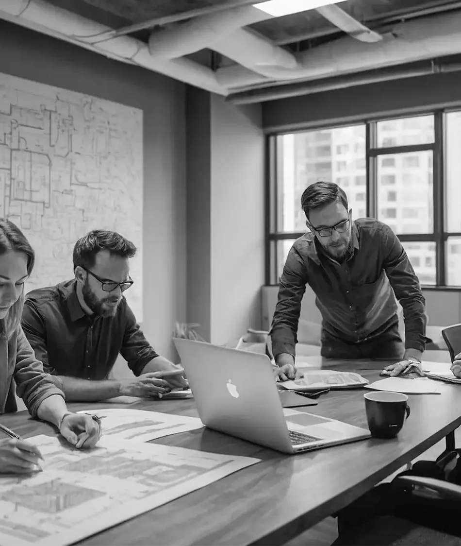 Equipo tecnico revisando estrategias de implementacion BIM Equipo tecnico revisando estrategias de implementacion BIM