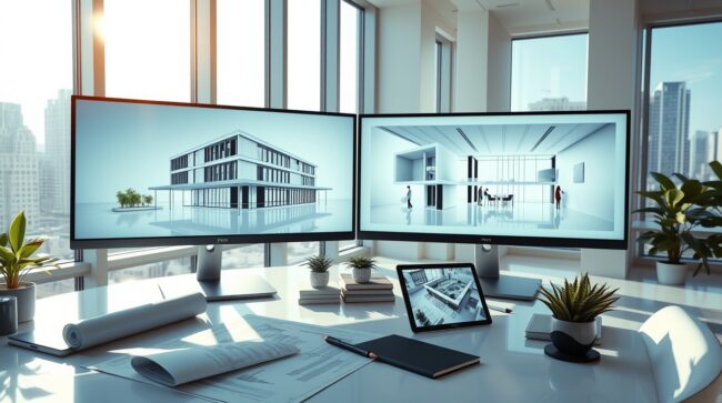 Arquitecto revisando modelo como parte de un servicio de BIM eficiente