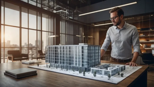Modelo arquitectonico 3D generado con software BIM