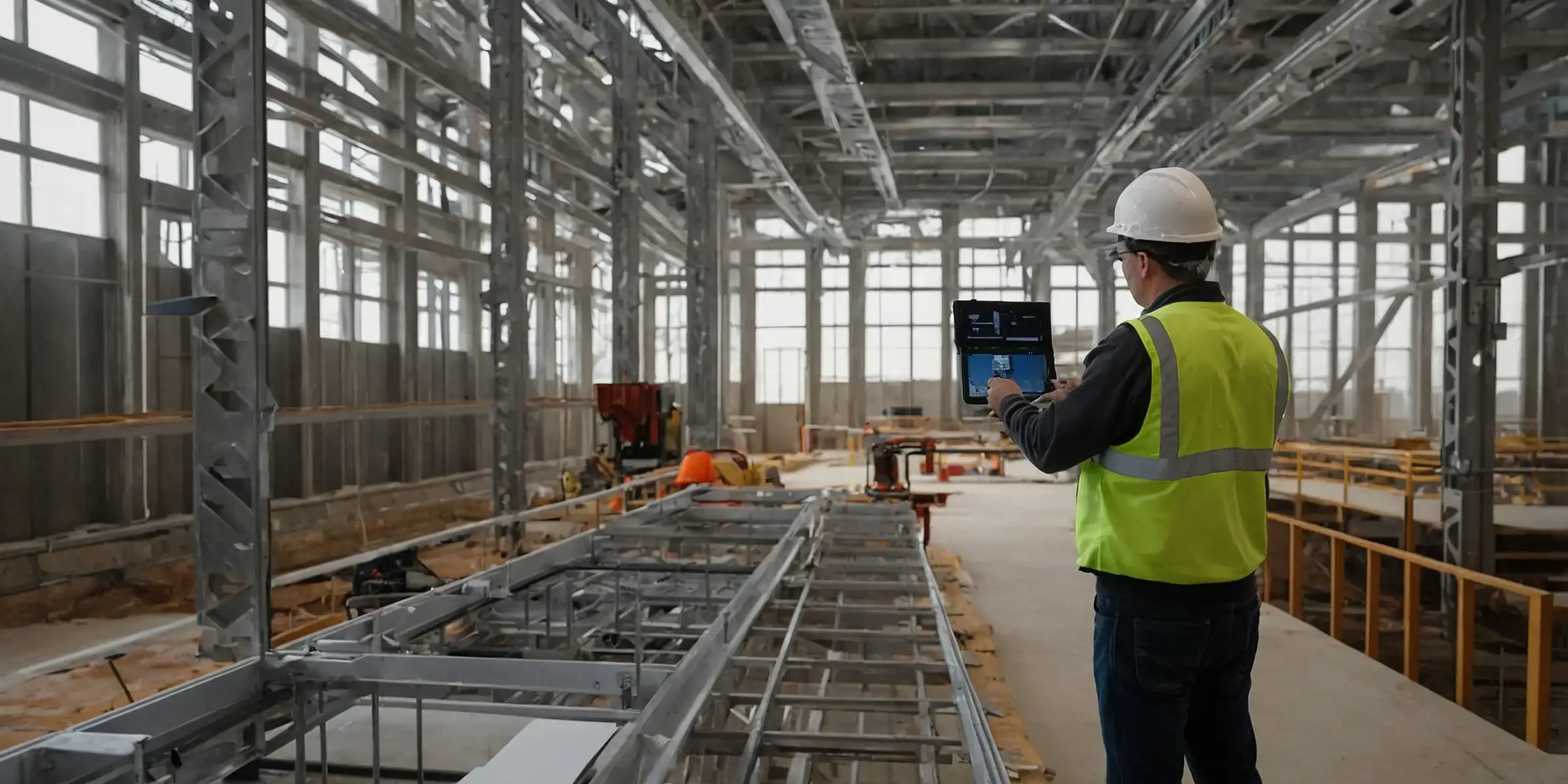 Reunion entre arquitecto y consultor BIM en entorno de obra