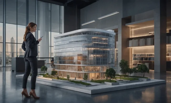 Vista de modelo 3D optimizado con parametros tecnicos organizados